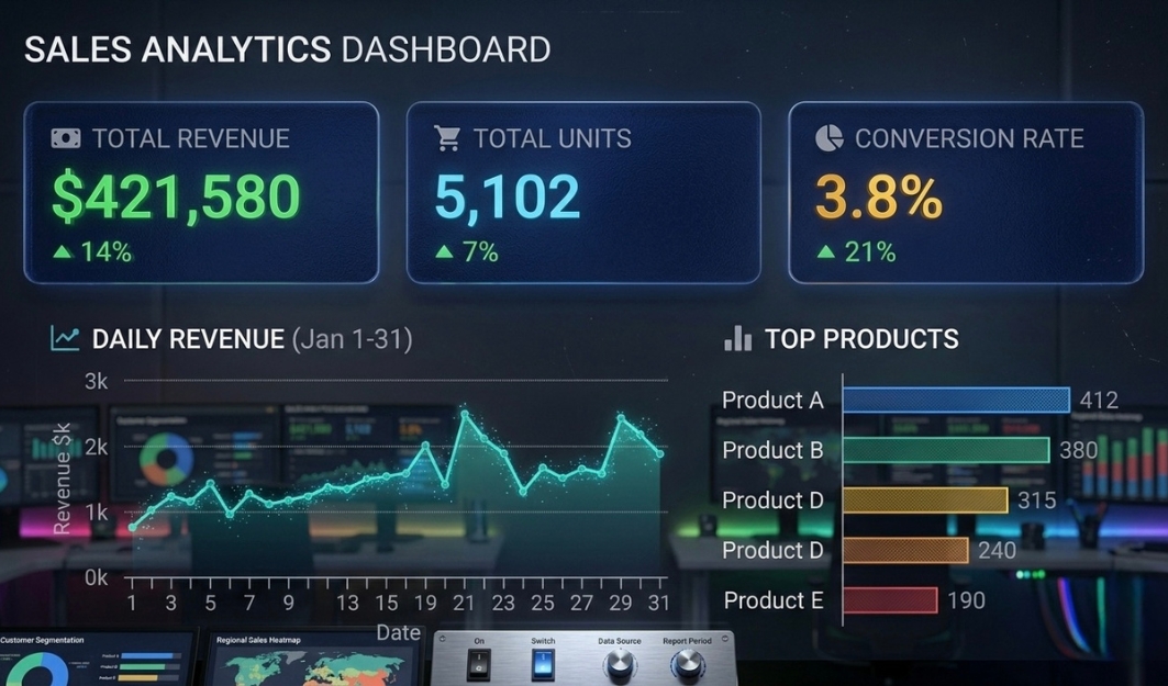 Data Analyst course in Chennai Power BI real-time sales dashboard project